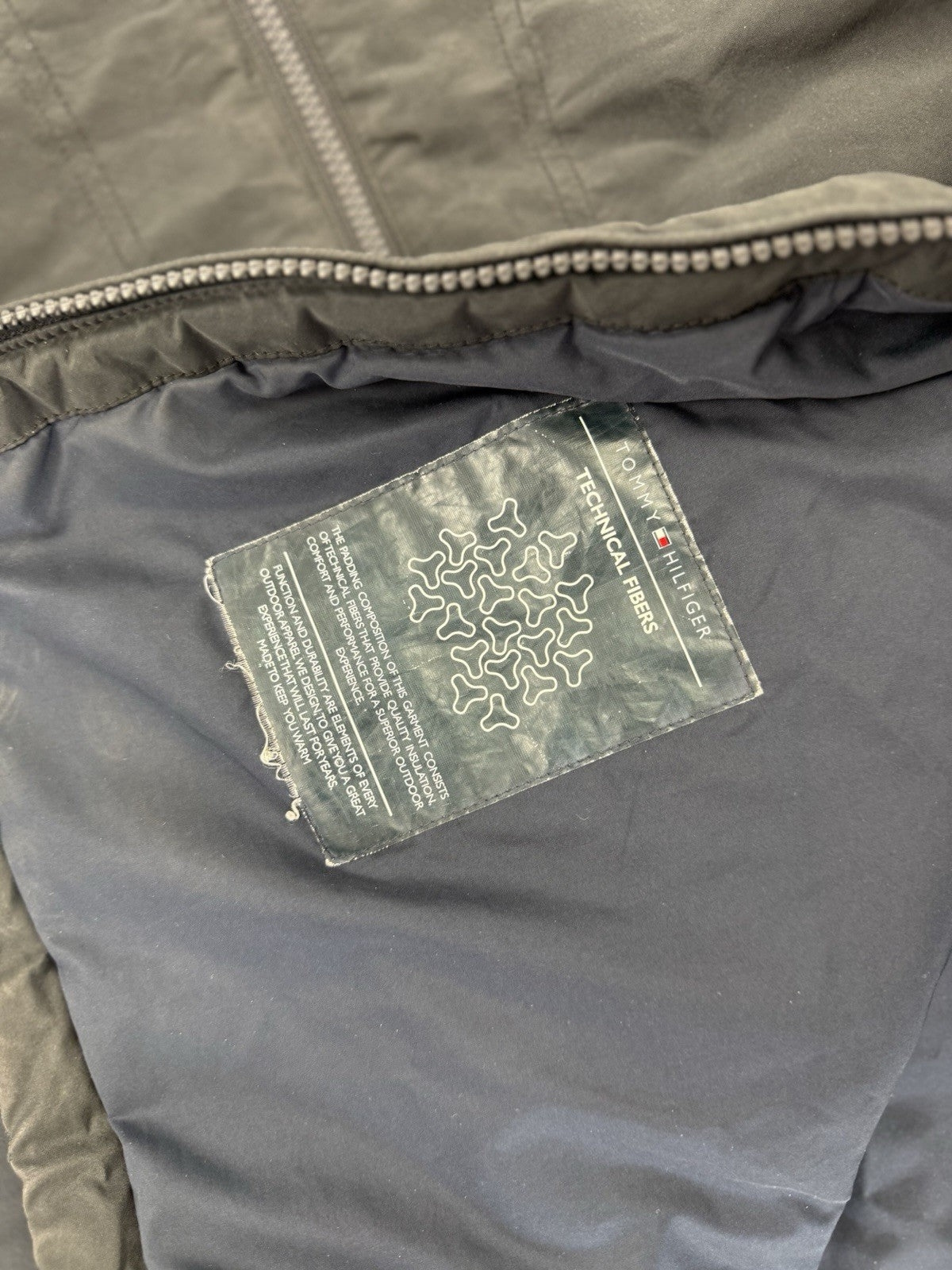 Tommy Hilfiger Padded Windbreaker Half Zip Water Resistant Hoodie Jacket