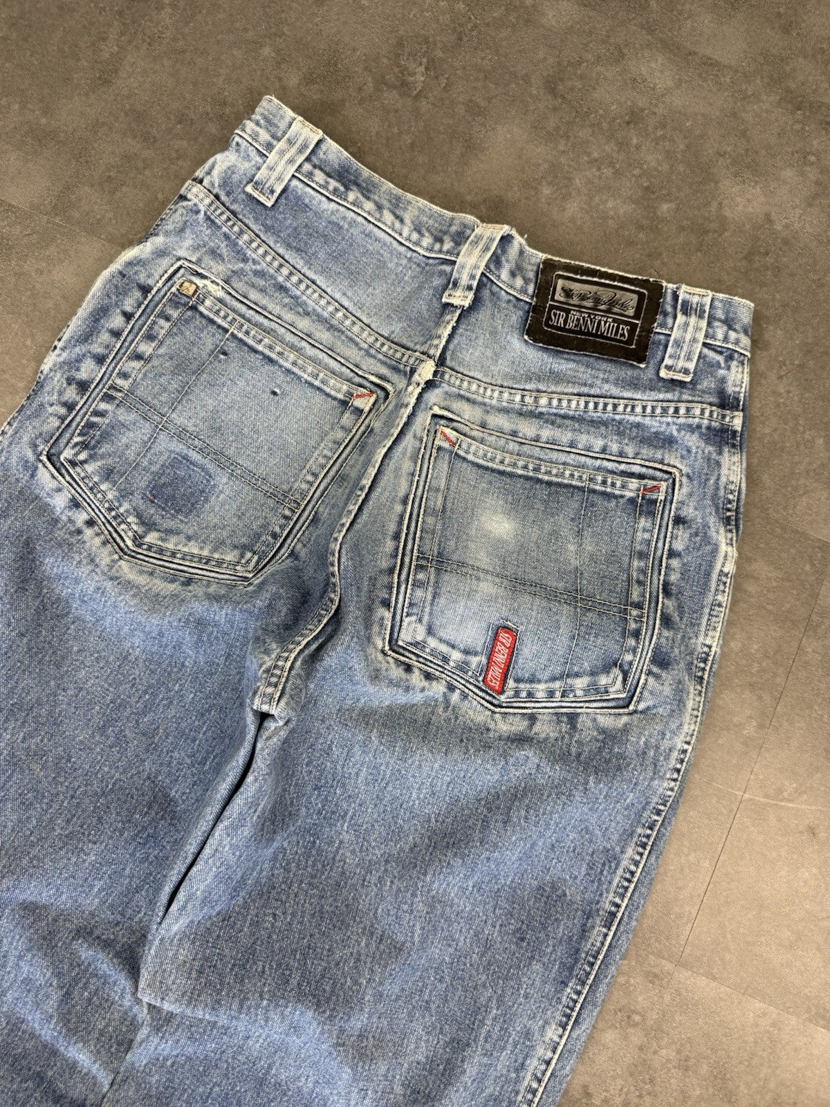 Sir Benni Miles 2000s Hip Hop Baggy Jeans 90s Y2K Vintage Paint Skate Jeans 31W