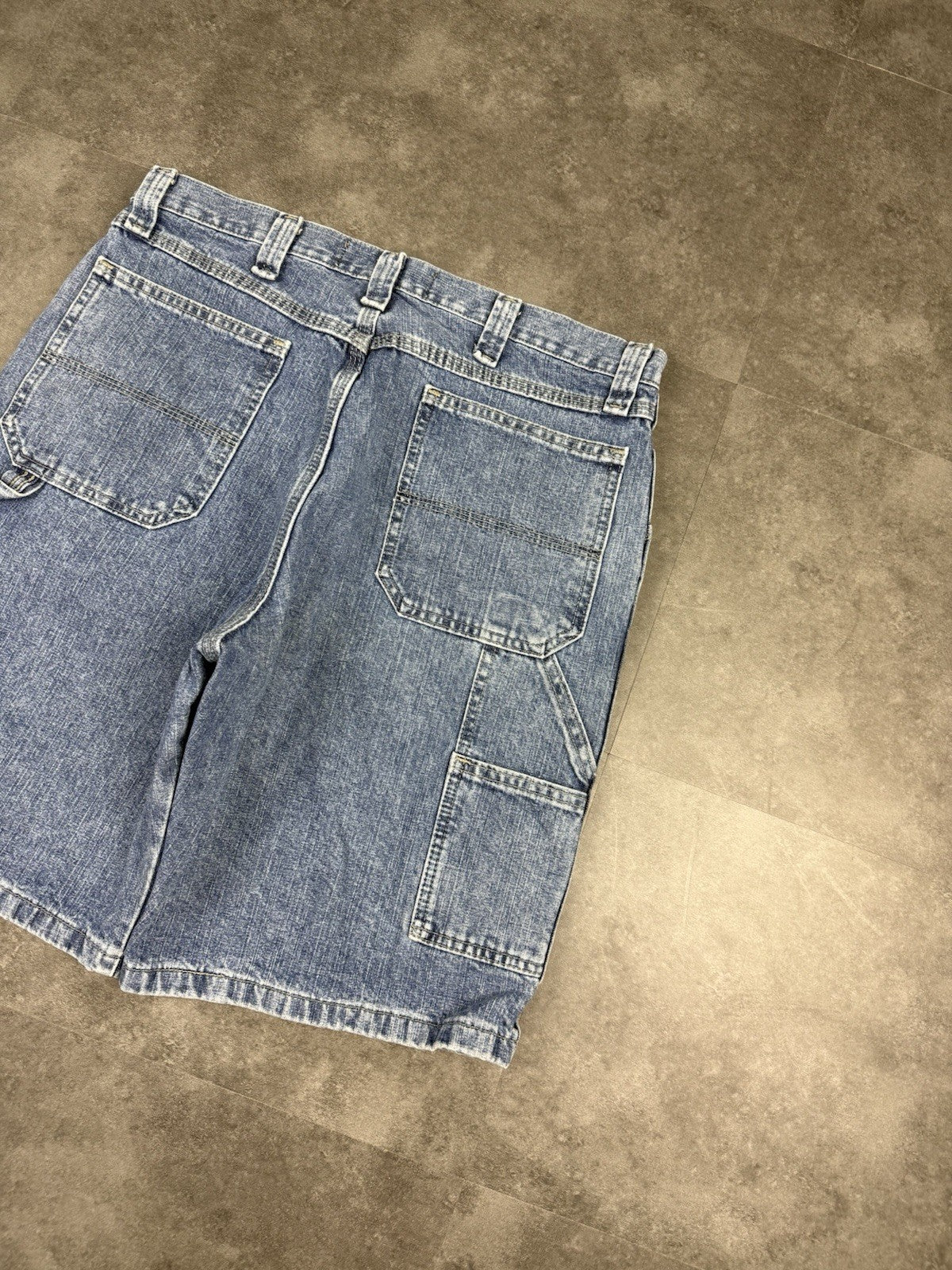 Wrangler Vintage Baggy Carpenter 90s Y2K Denim Jorts Shorts Skater Workwear 34W
