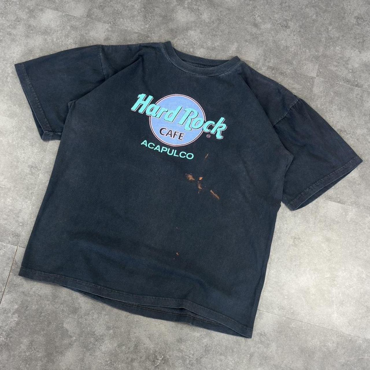 Hard Rock Cafe T 2000s Y2K logo Acapulco print design