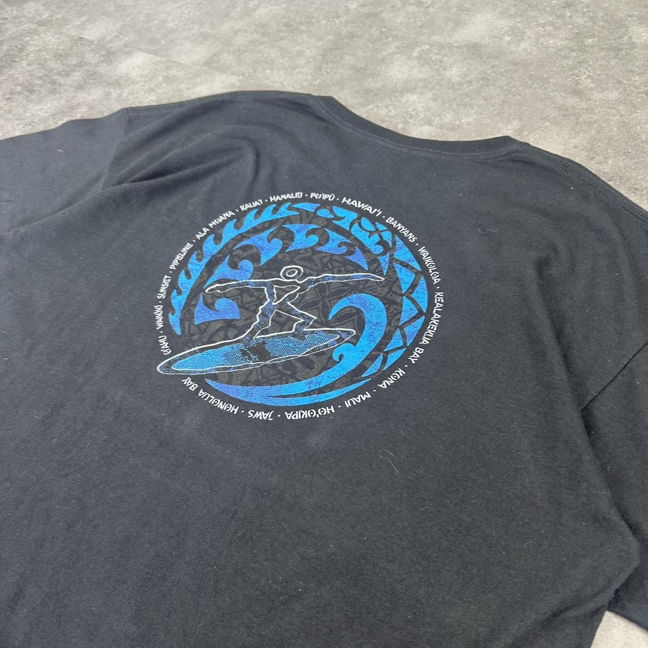 Anvil 90s printed Hawaii Surfer graphic logo shirt
