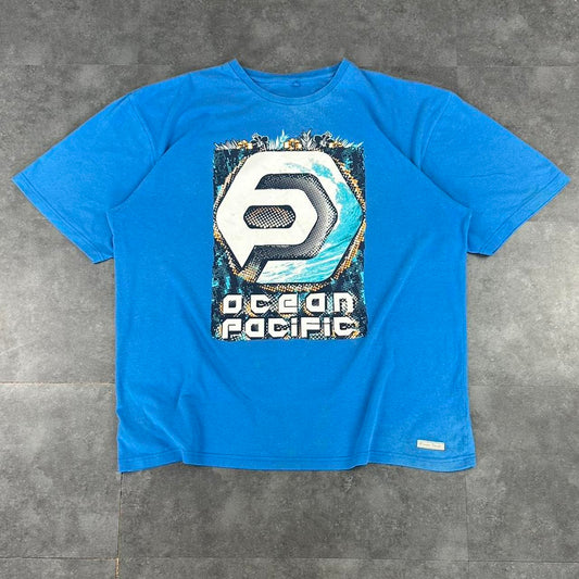 Ocean Pacific 90s Y2K surf T print graphic logo shirt