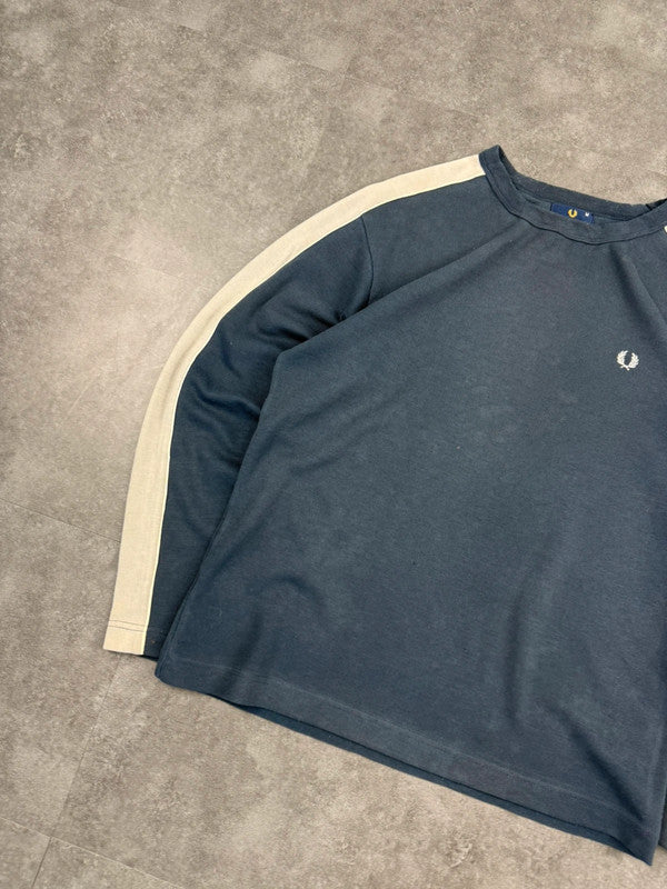 Fred Perry 2000s Embroidered knit Sweatshirt 90s y2k Size M
