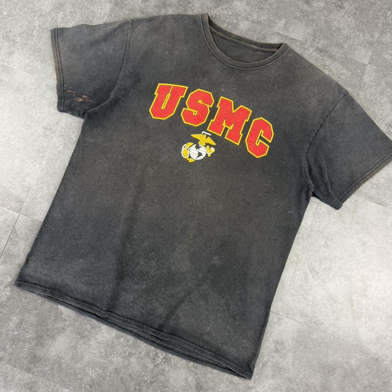 USMC 90s US Marine Corps print graphic logo T shirt