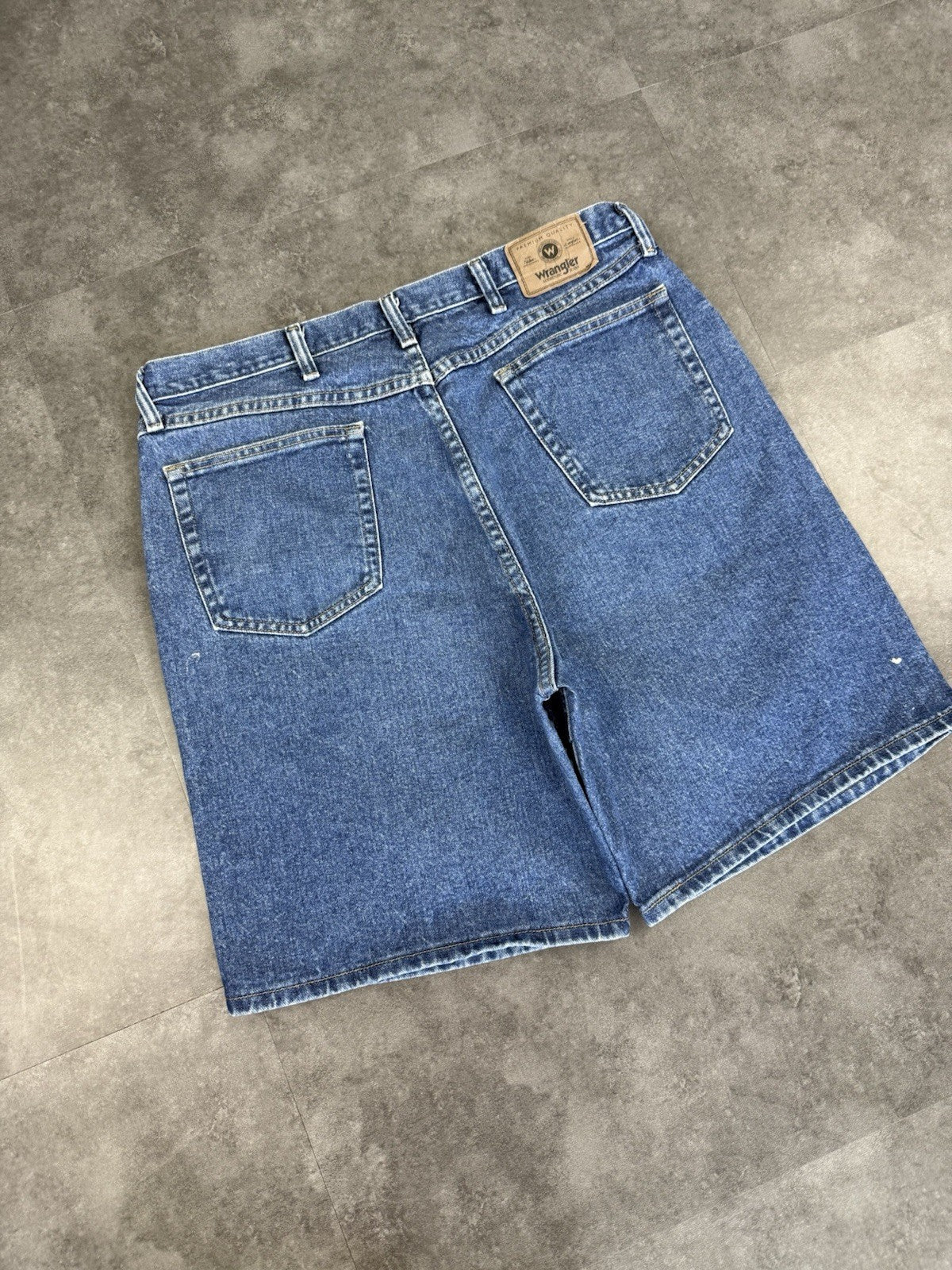 Wrangler Vintage Baggy Loose Jorts 90s Y2K Denim Jeans Shorts Skater 38W