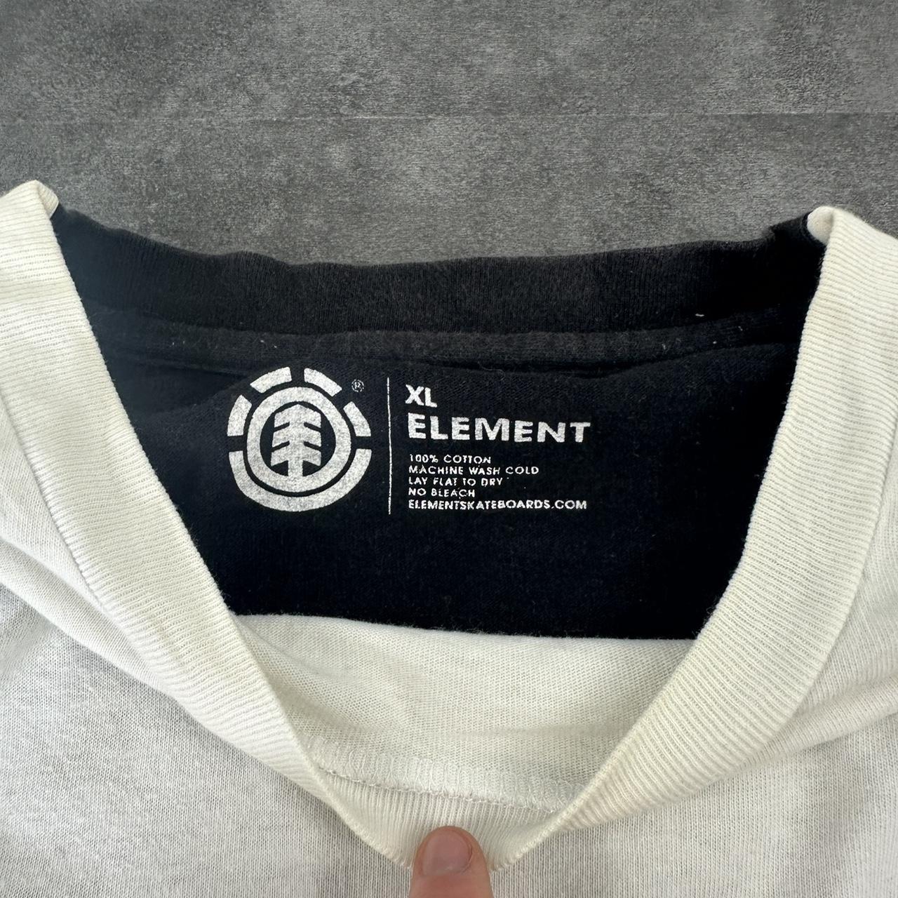 Element 2000s Arty Dual Colour print graphic logo T shirt