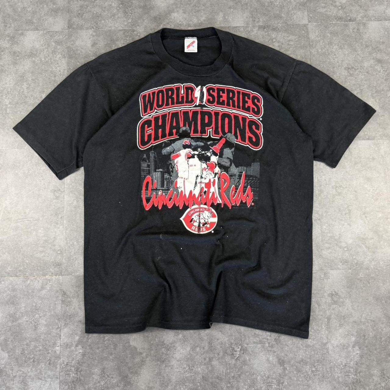Jerzees 1988 Cincinnati Reds World Series Champions MLB USA print 90s Single Stitch Graphic print T-