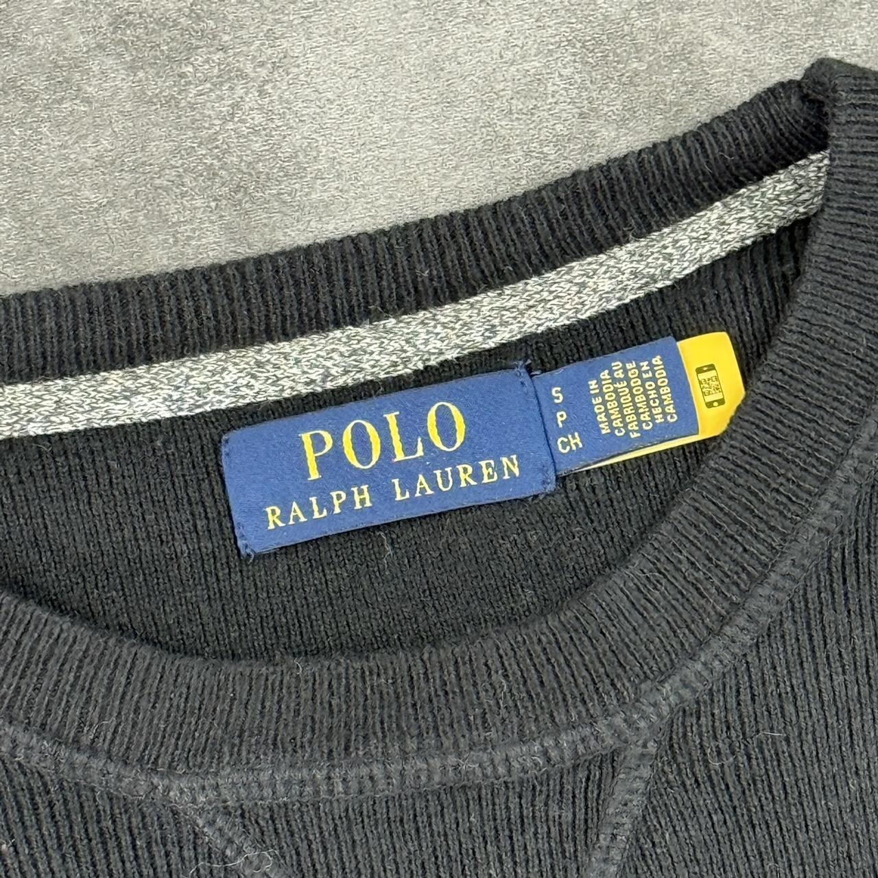 Polo Ralph Lauren 90s cotton knit black jumper