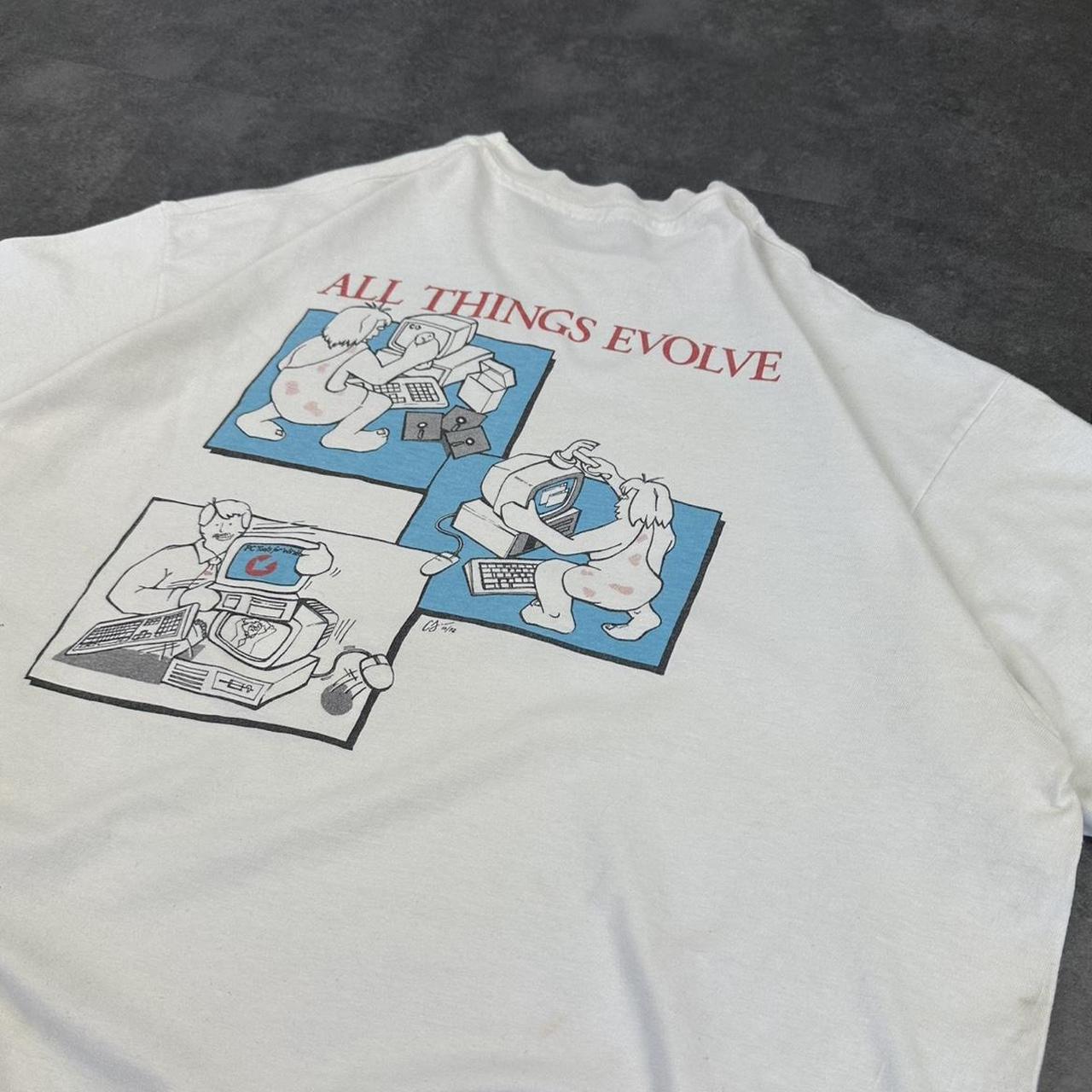 Hanes Beefy T 2000s cotton central point software graphic print spellout T shirt