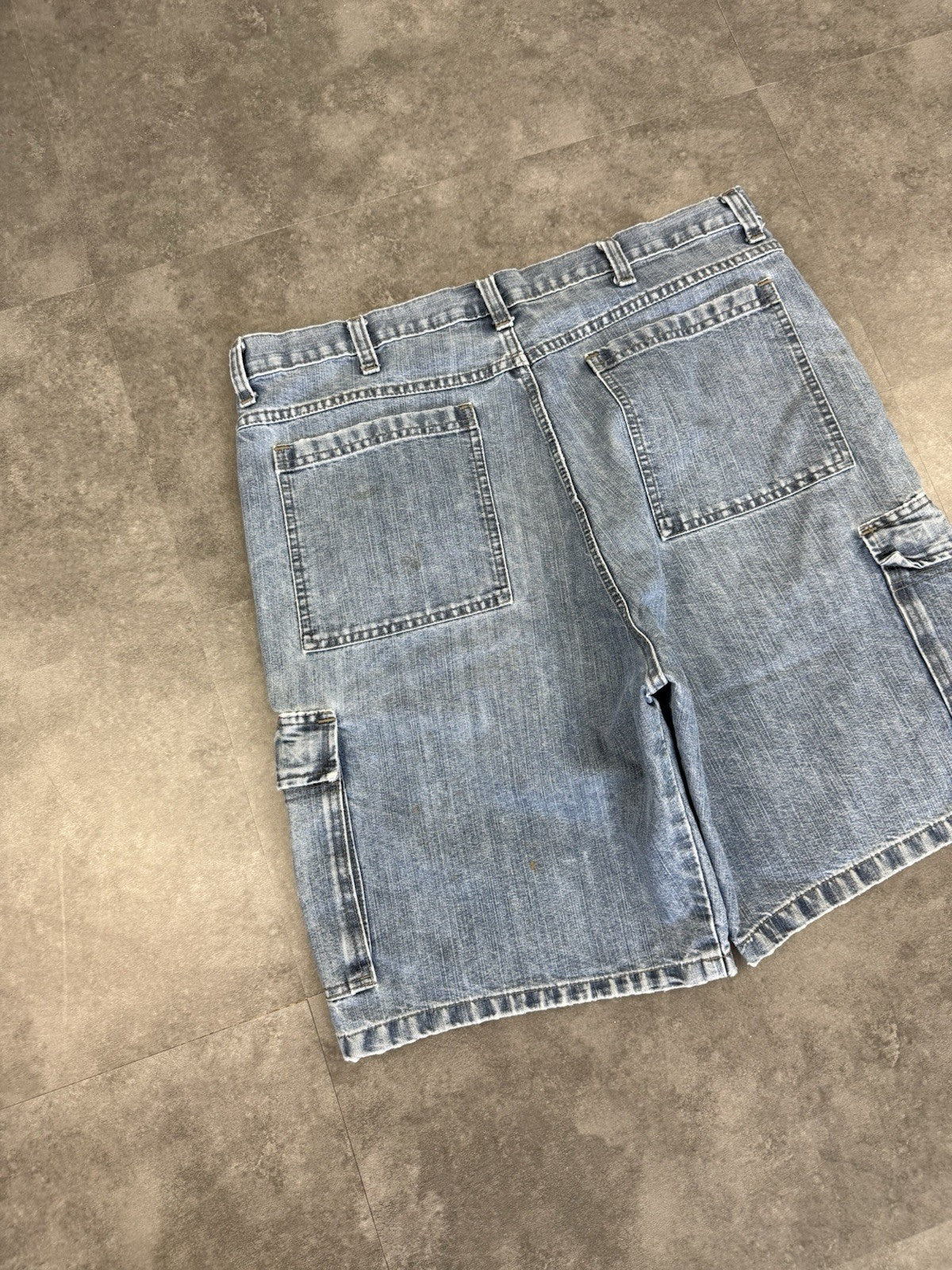 Wrangler Dungaree Vintage Baggy Carpenter 90s Y2K Denim Jorts Shorts Workwear 38