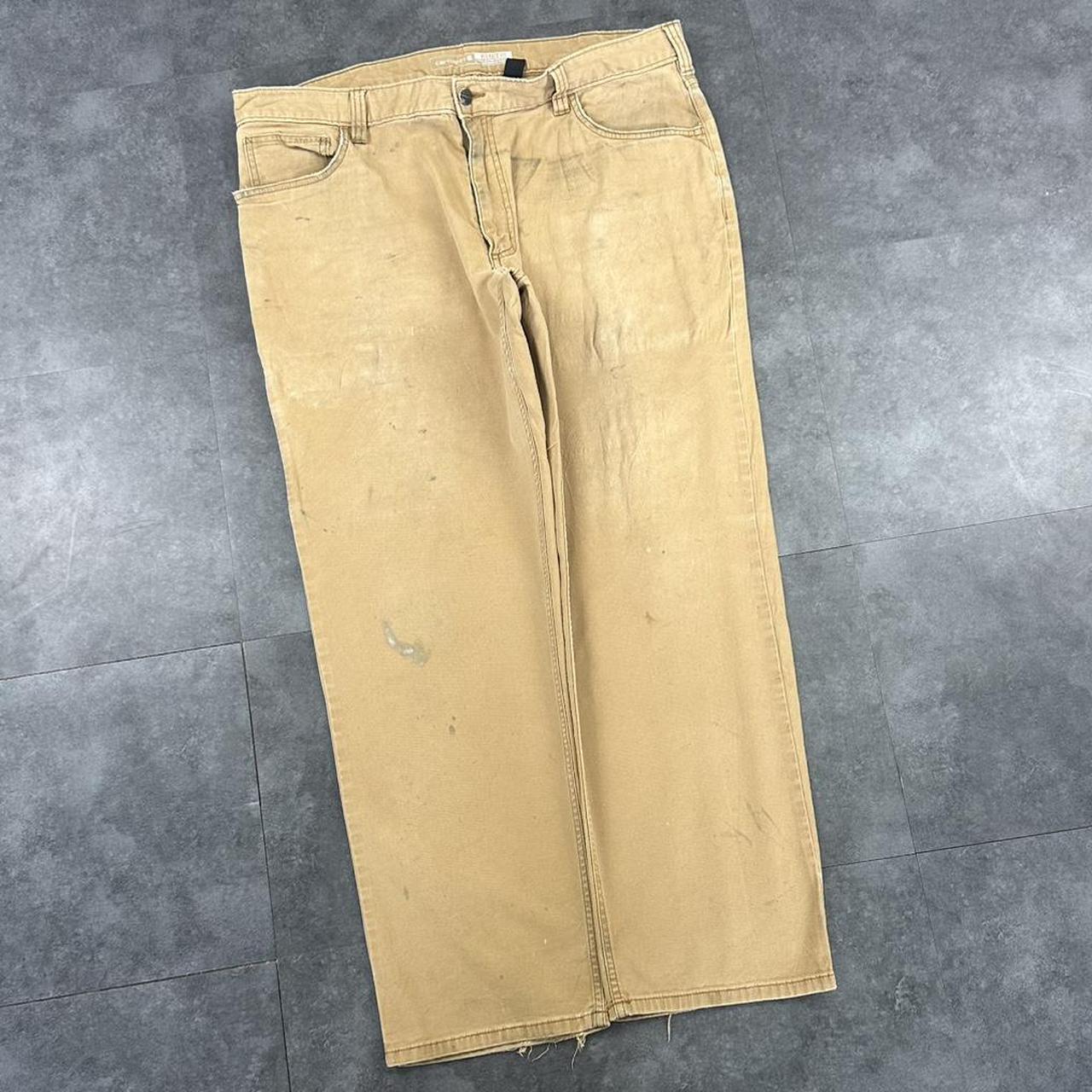 Carhartt 2000s dungaree workwear comfort fit denim cargo trousers