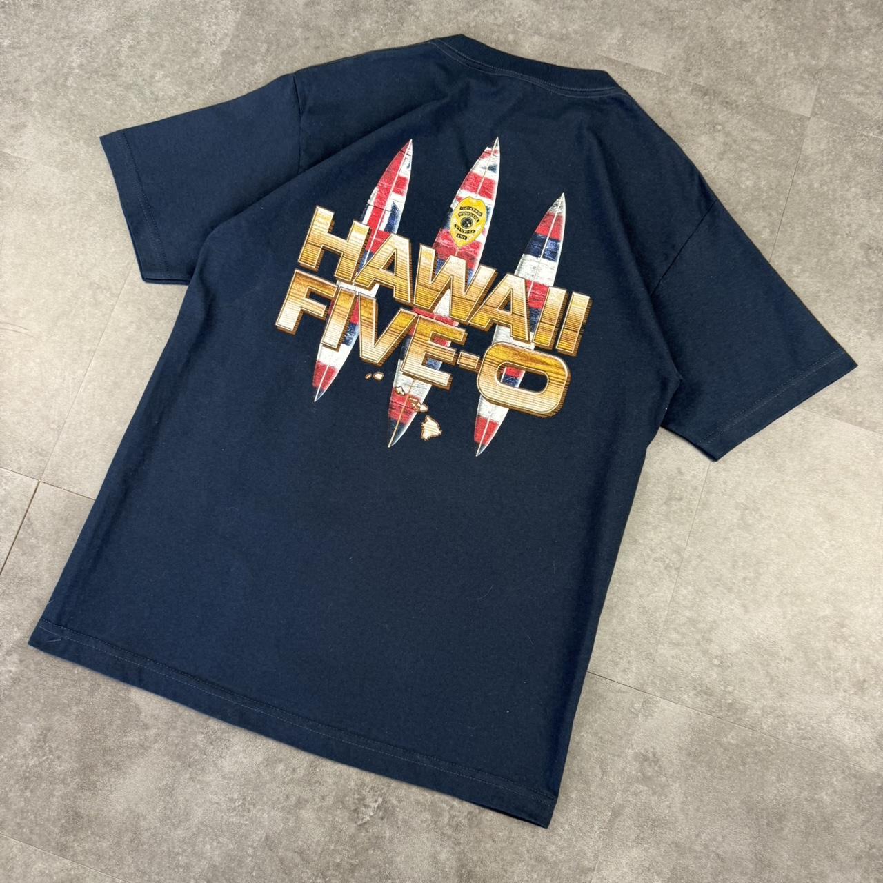 Hawaii Five O T 2000s surfwear Logo design graphic T shirt