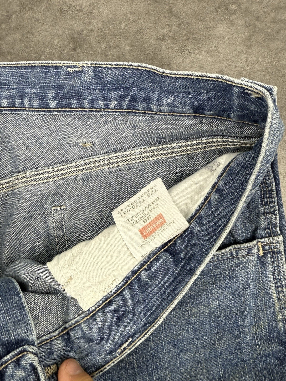Wrangler Dungaree Vintage Baggy Carpenter 90s Y2K Denim Jorts Shorts Workwear 36