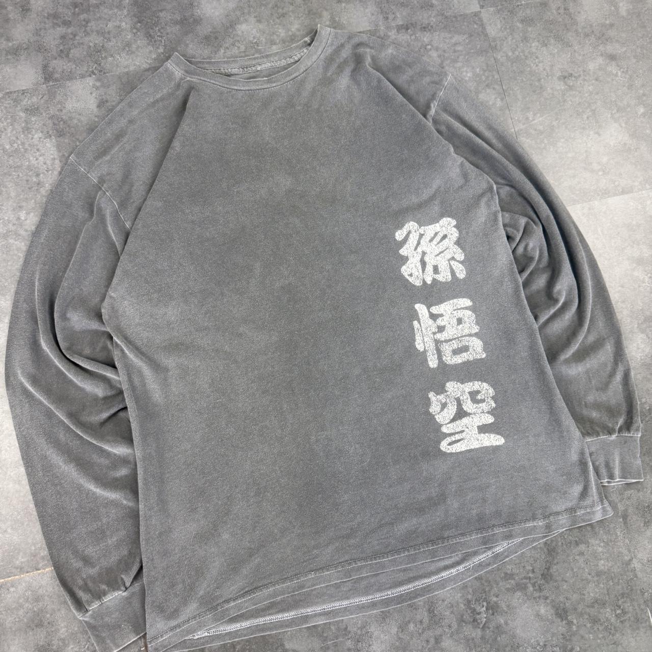 Dragon Ball Z 2000s skate hiphop Y2K logo print graphic long sleeve T shirt