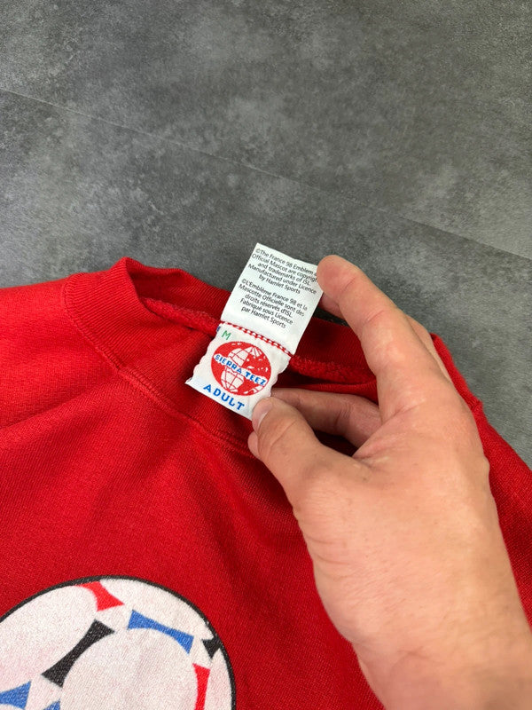 Rare Vintage France 98 World Cup Football Print Sweatshirt