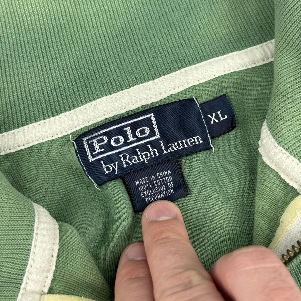 Polo Ralph Lauren 90s chunky knit heavyweight cream 1/4 quarter zip jumper