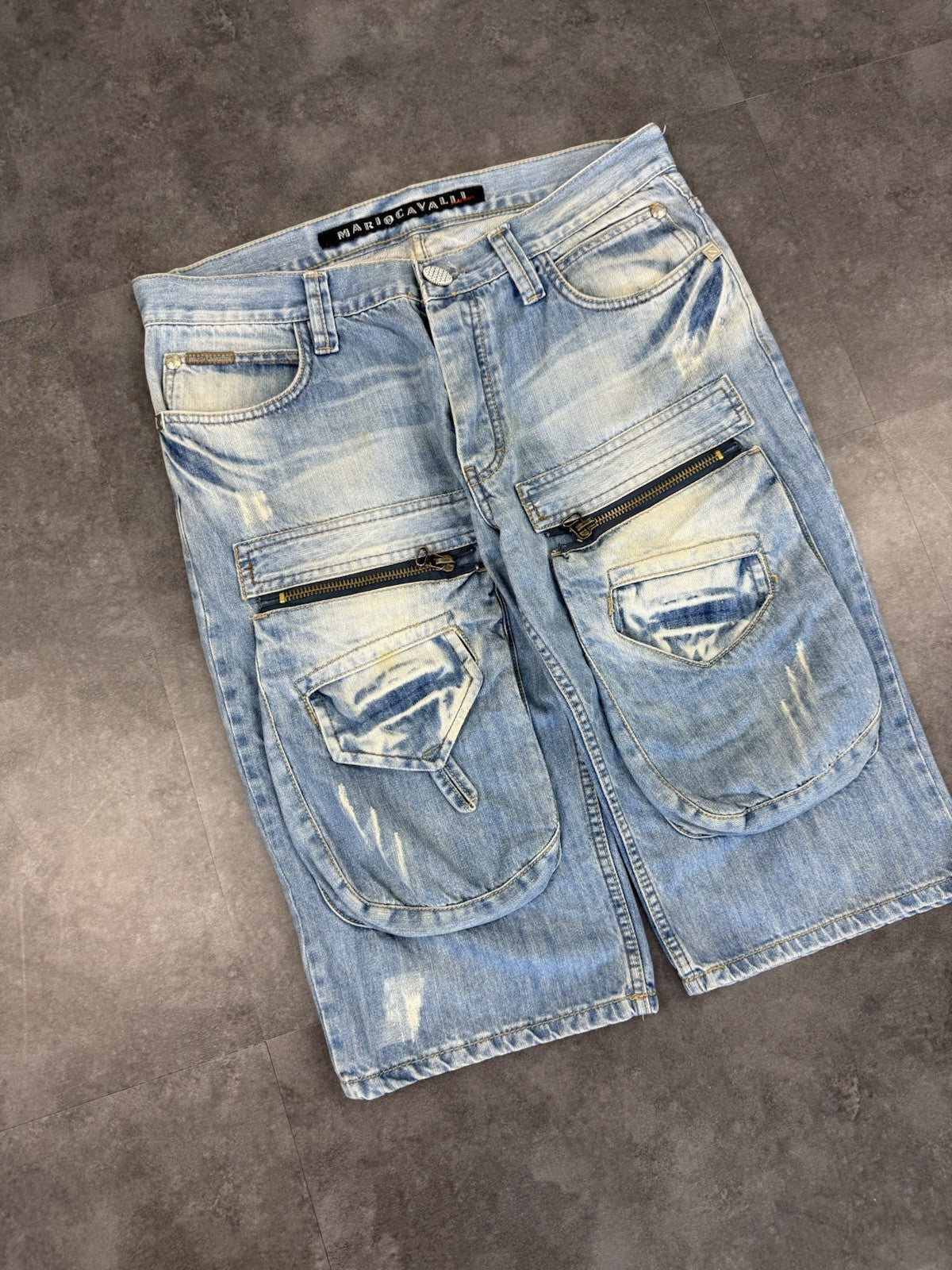 Baggy Denim Jorts Jeans Shorts Vintage Skater Grunge Hip Hop Y2K Rave 34W