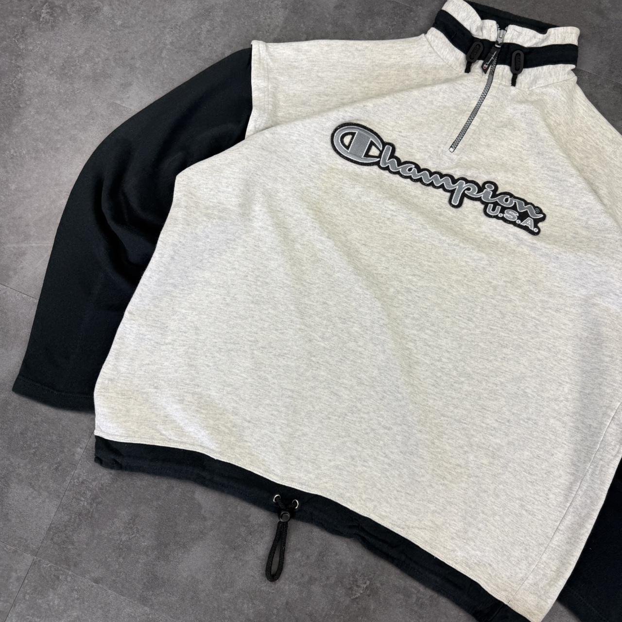 Champion 2000s vintage Spellout big logo 1/4 zip Sweatshirt