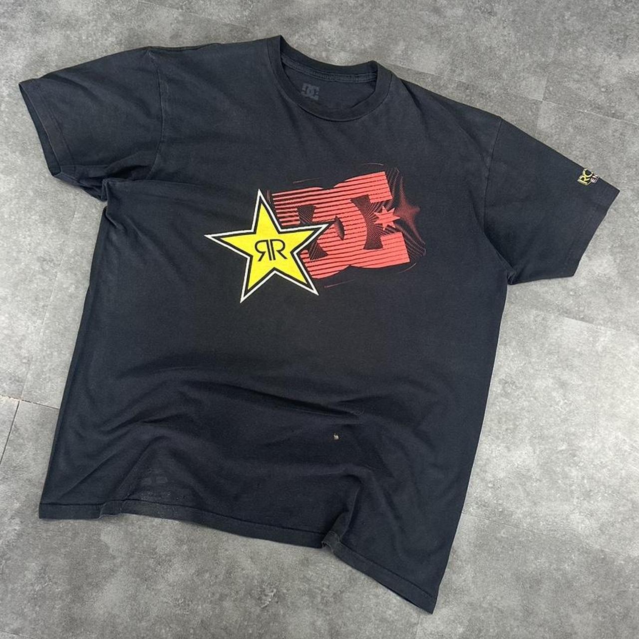 Rockstar X DC Shoes T 2000s Print Logo graphic T shirt