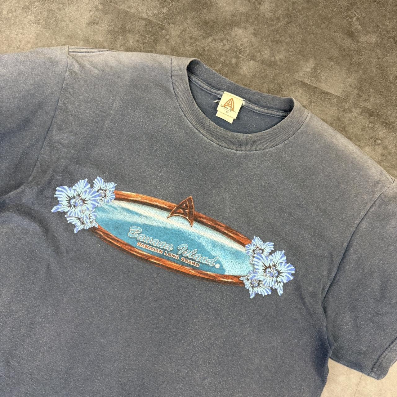 Banana island 2000s Hawaii long boards Print graphic logo surf T shirt