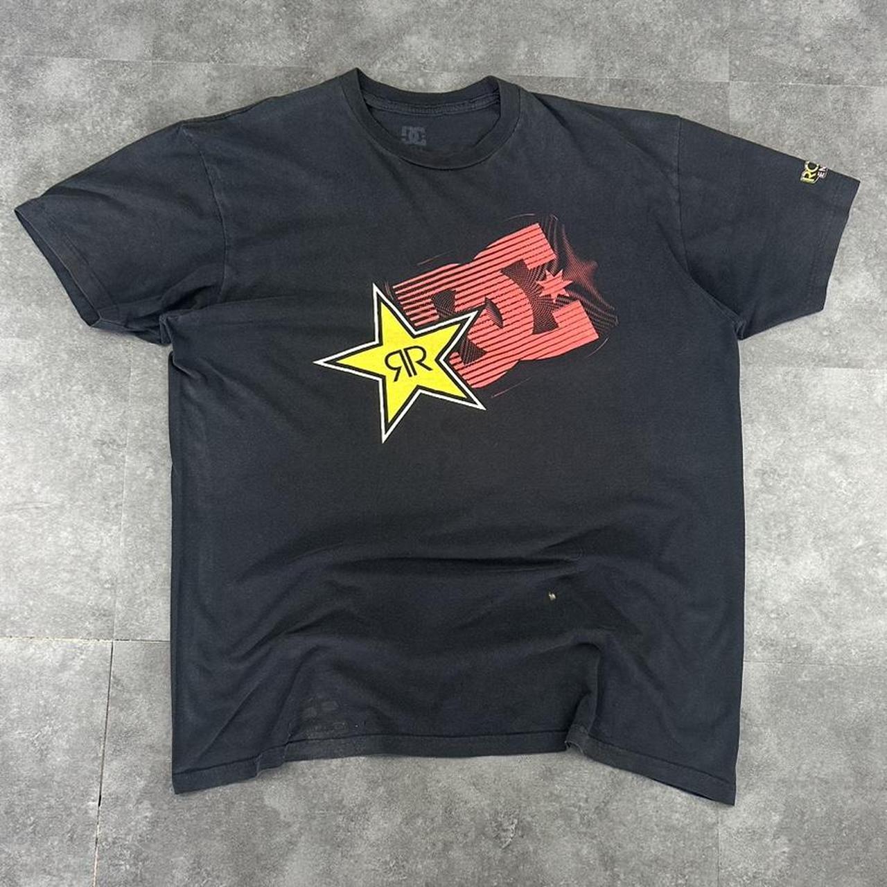 Rockstar X DC Shoes T 2000s Print Logo graphic T shirt