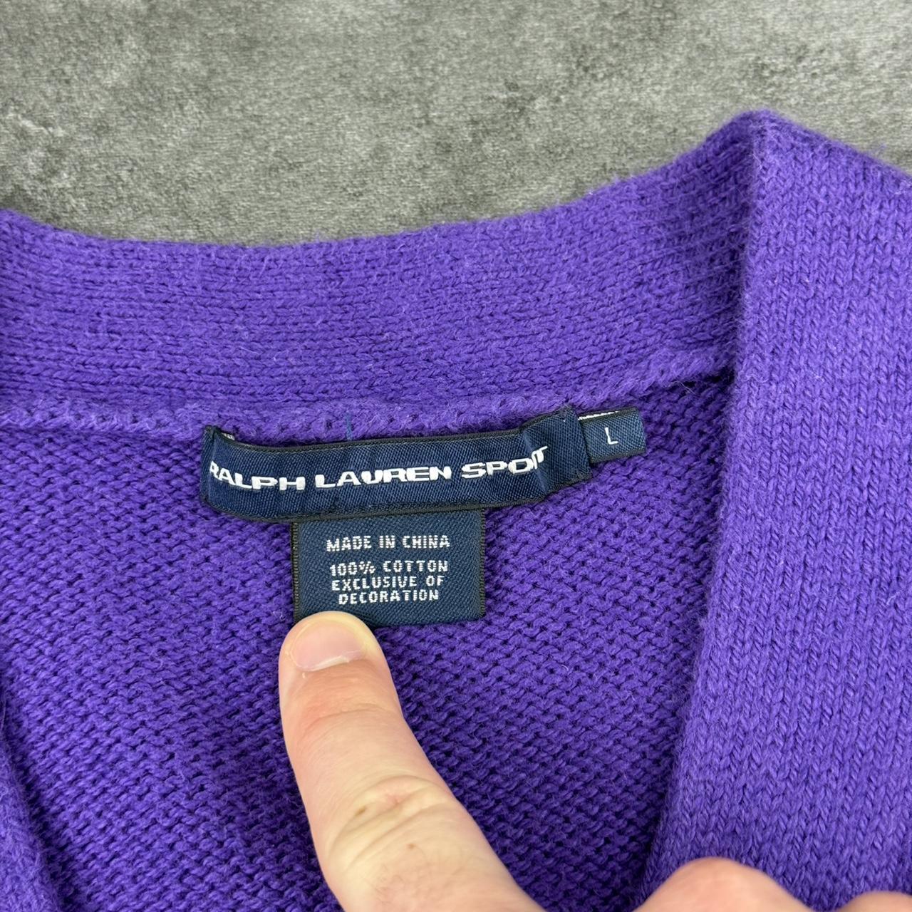 Polo Ralph Lauren 90s chunky knit heavyweight v neck jumper