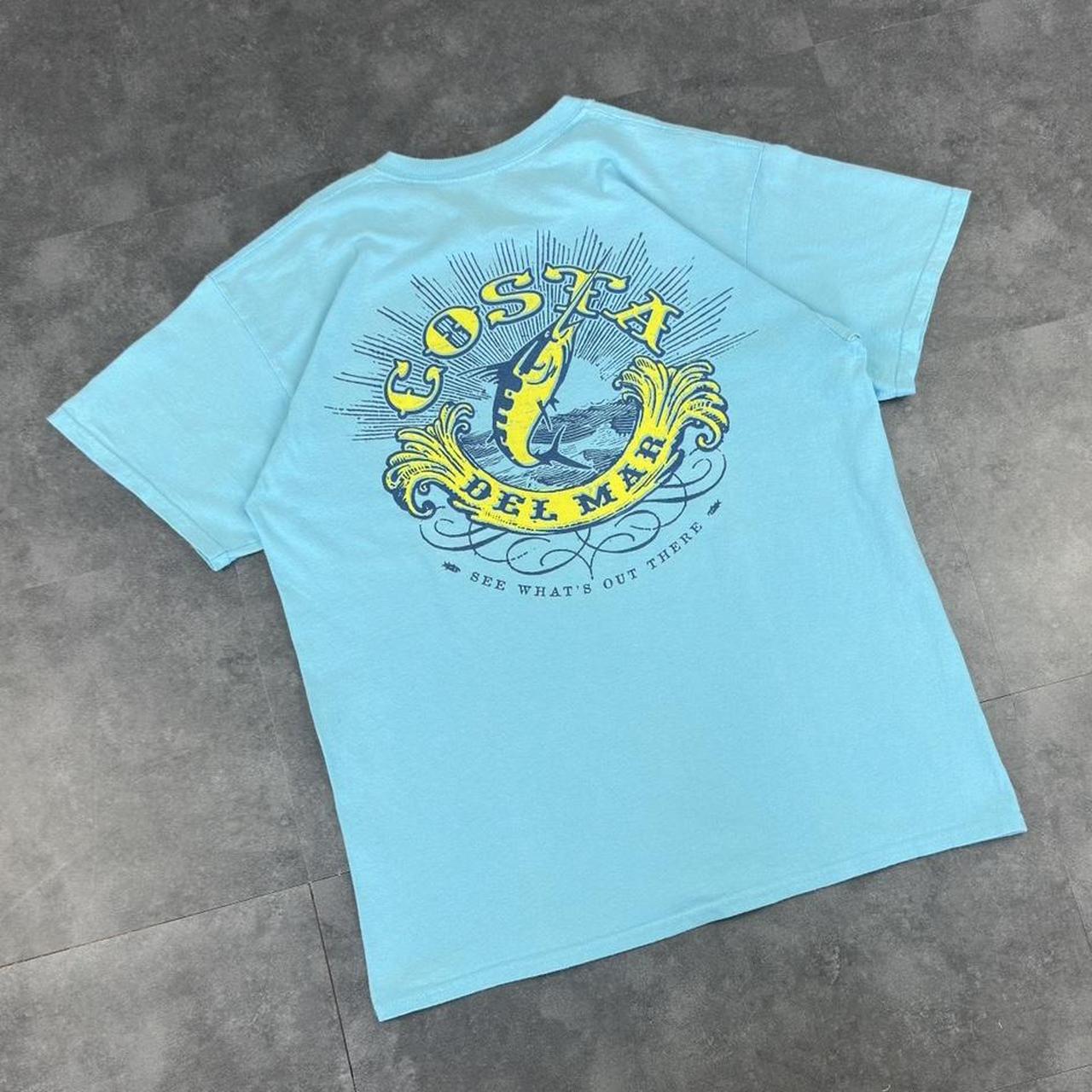 Costa Del Mar T 2000s Y2K logo print design