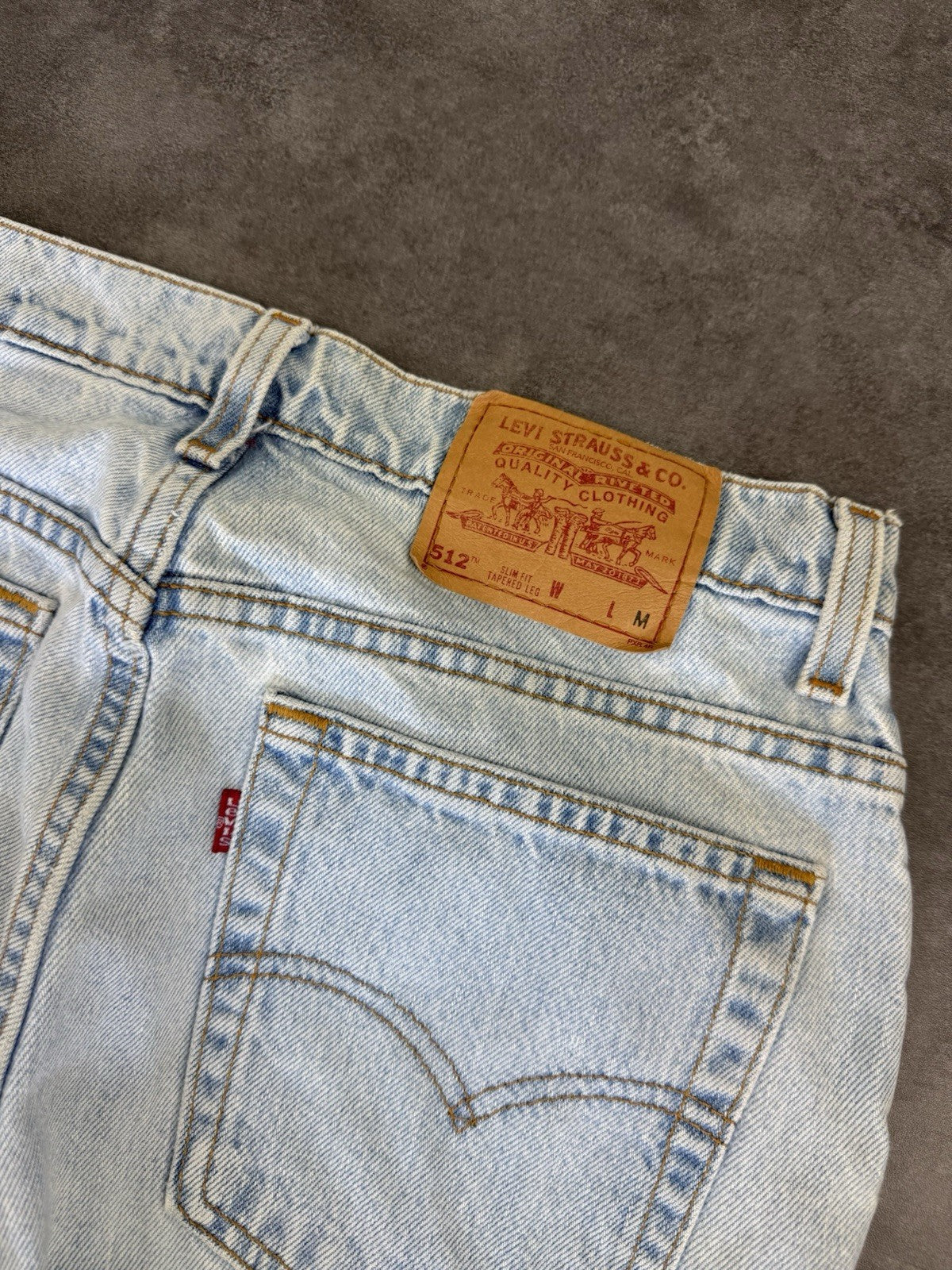 Levi's Vintage 90s 512 Jeans Mens Blue Slim Tapered light wash W28 L28