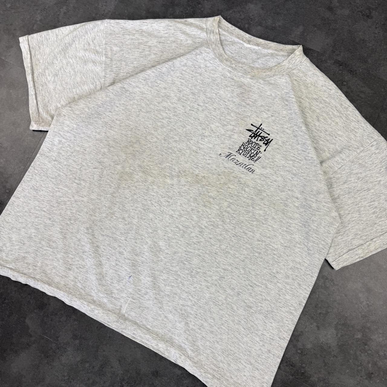 Stussy rare 90s Y2K Jamaica print graphic logo shirt