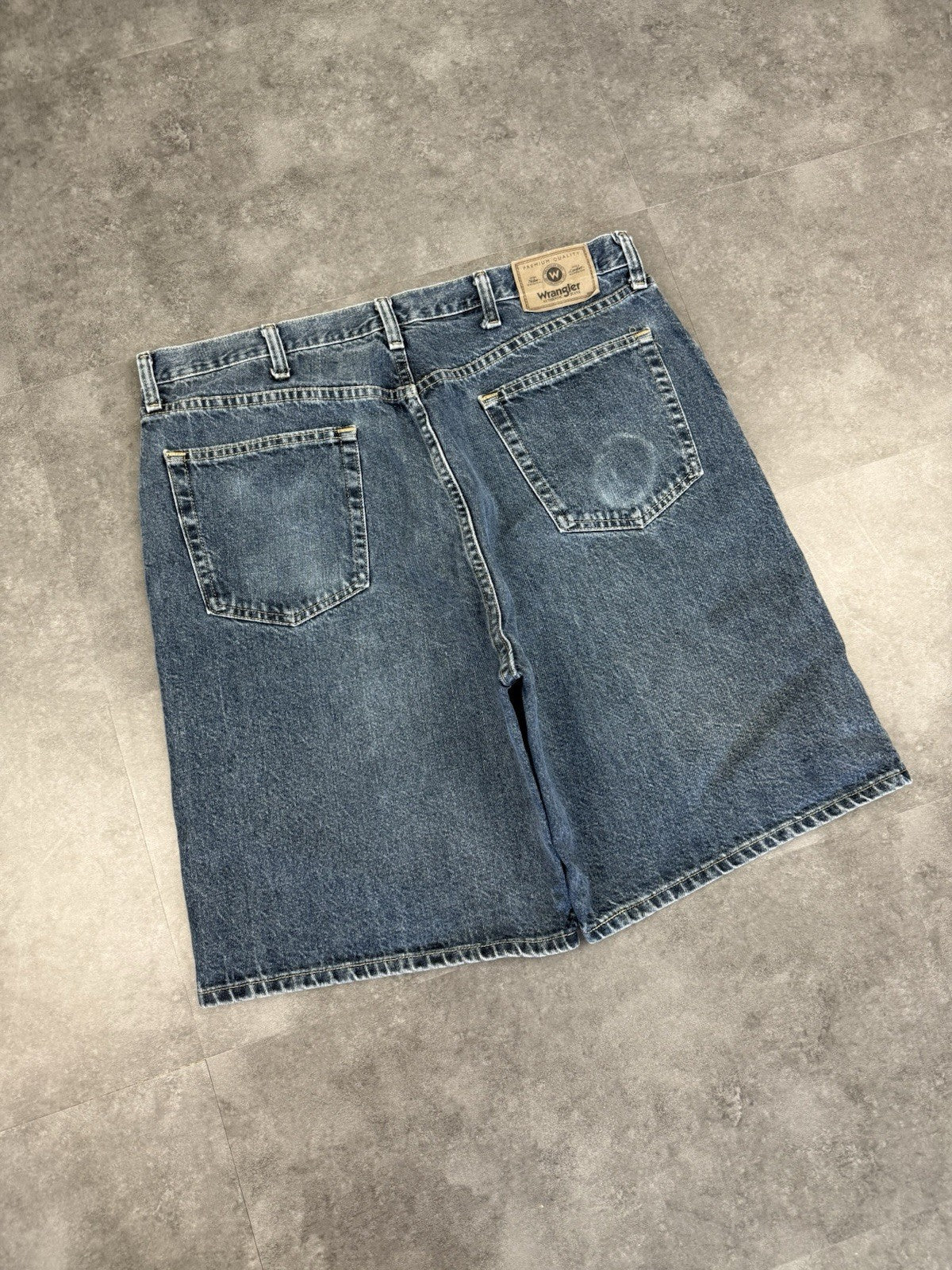 Wrangler Vintage Baggy Jorts 90s Y2K Denim Jeans Shorts Skater Workwear 38W