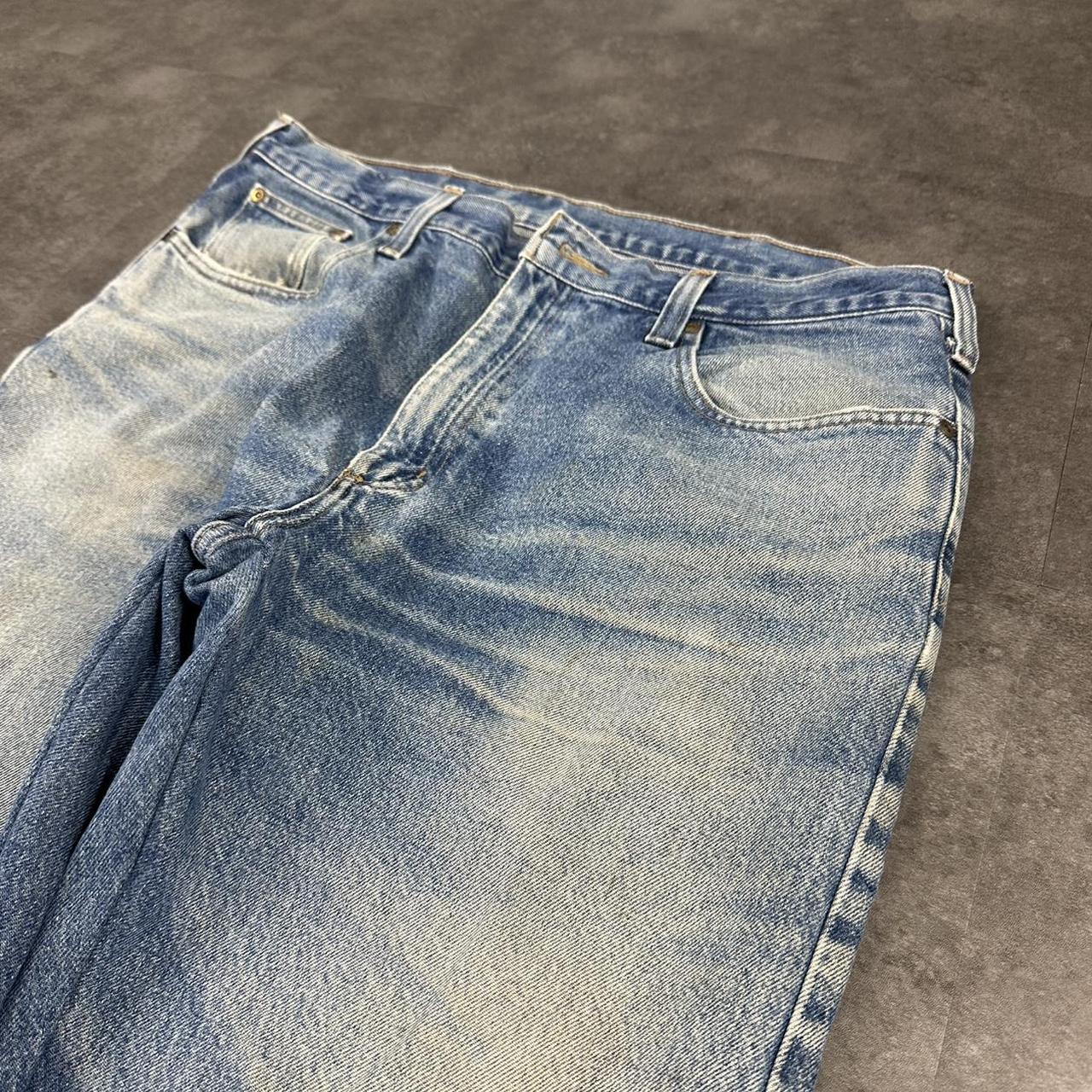 Carhartt 2000s dungaree workwear comfort fit denim cargo trousers