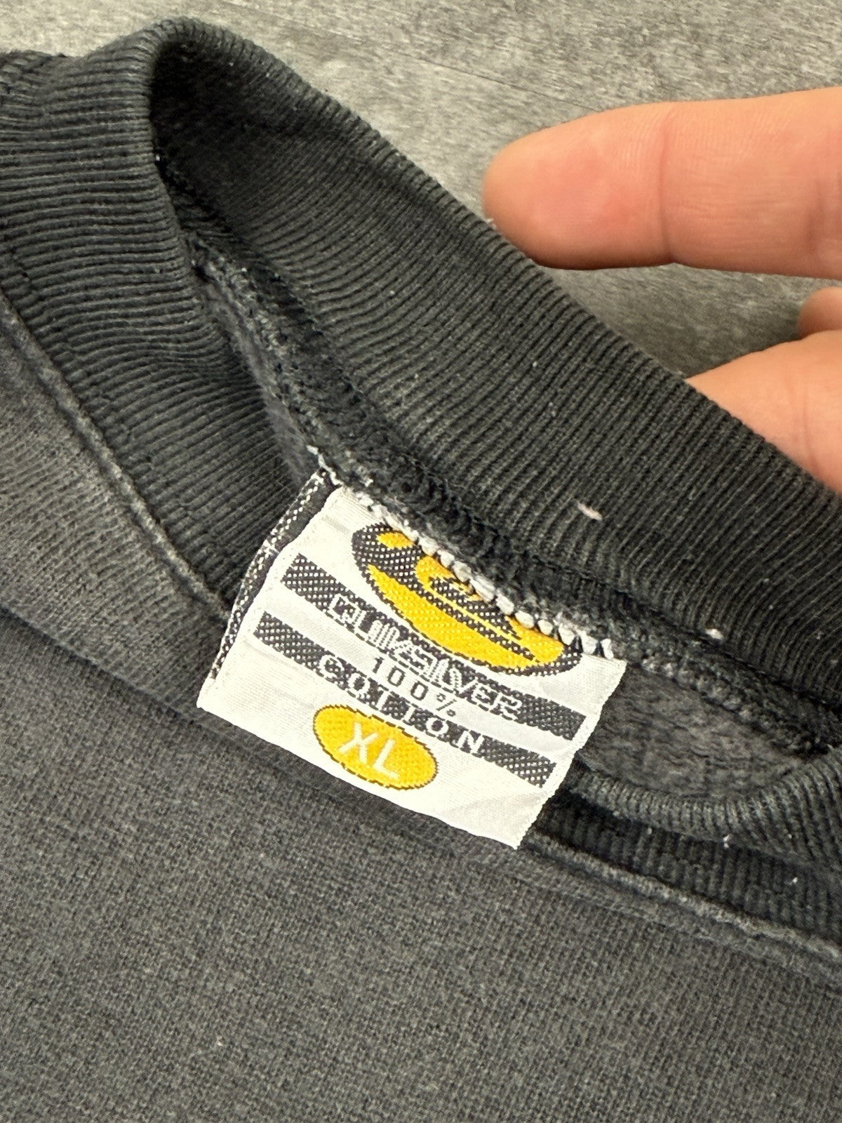 Quiksilver Vintage Y2K Sweatshirt Boxy Surf Fit Surf Skater Black Short sleeve