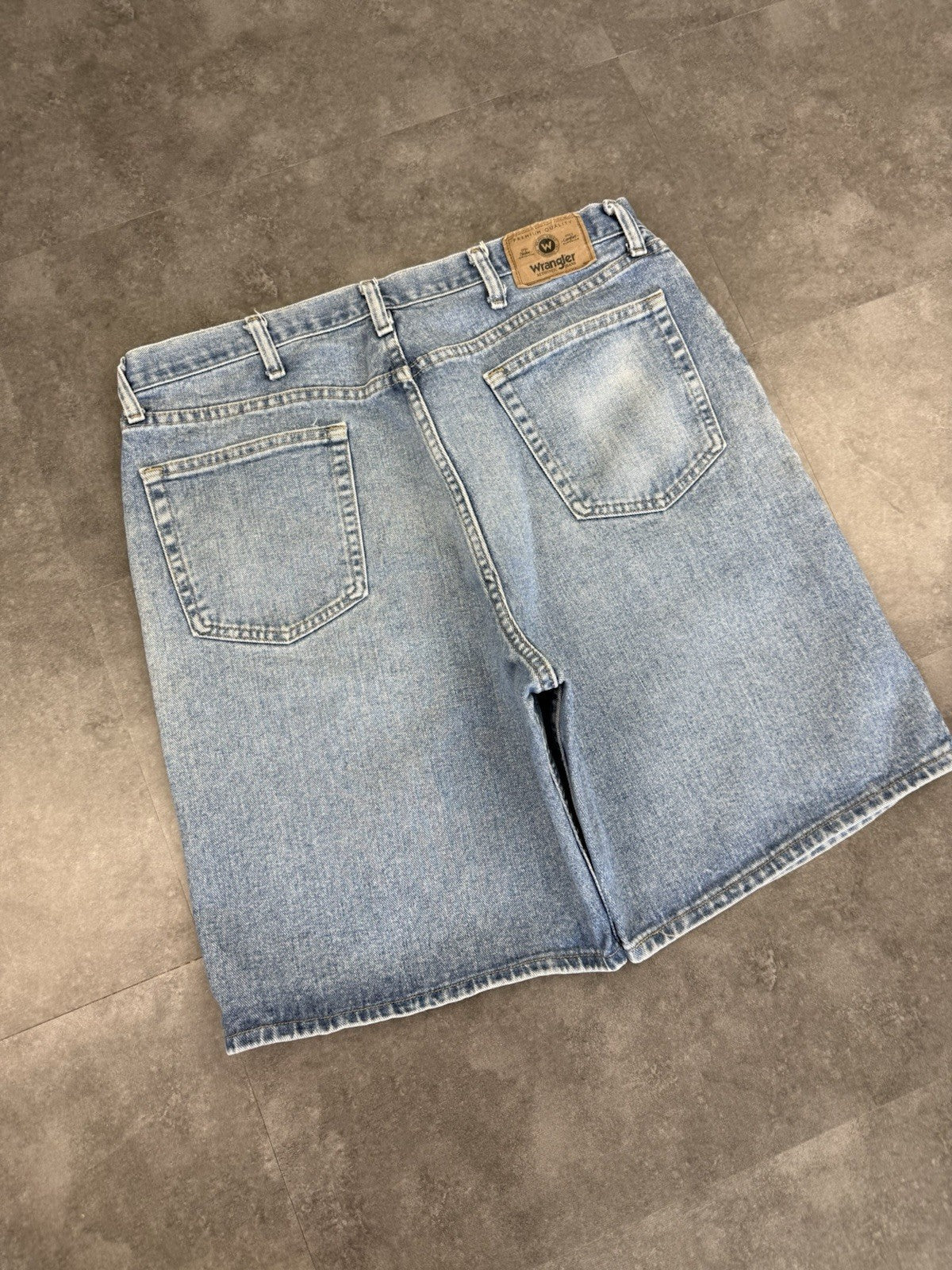 Wrangler Vintage Baggy Loose Jorts 90s Y2K Denim Jeans Shorts Skater 38W