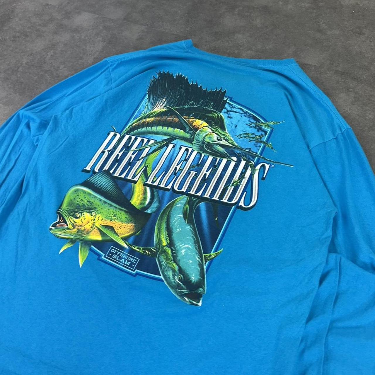 Reel legends 90s printed fishing graphic logo T shirt