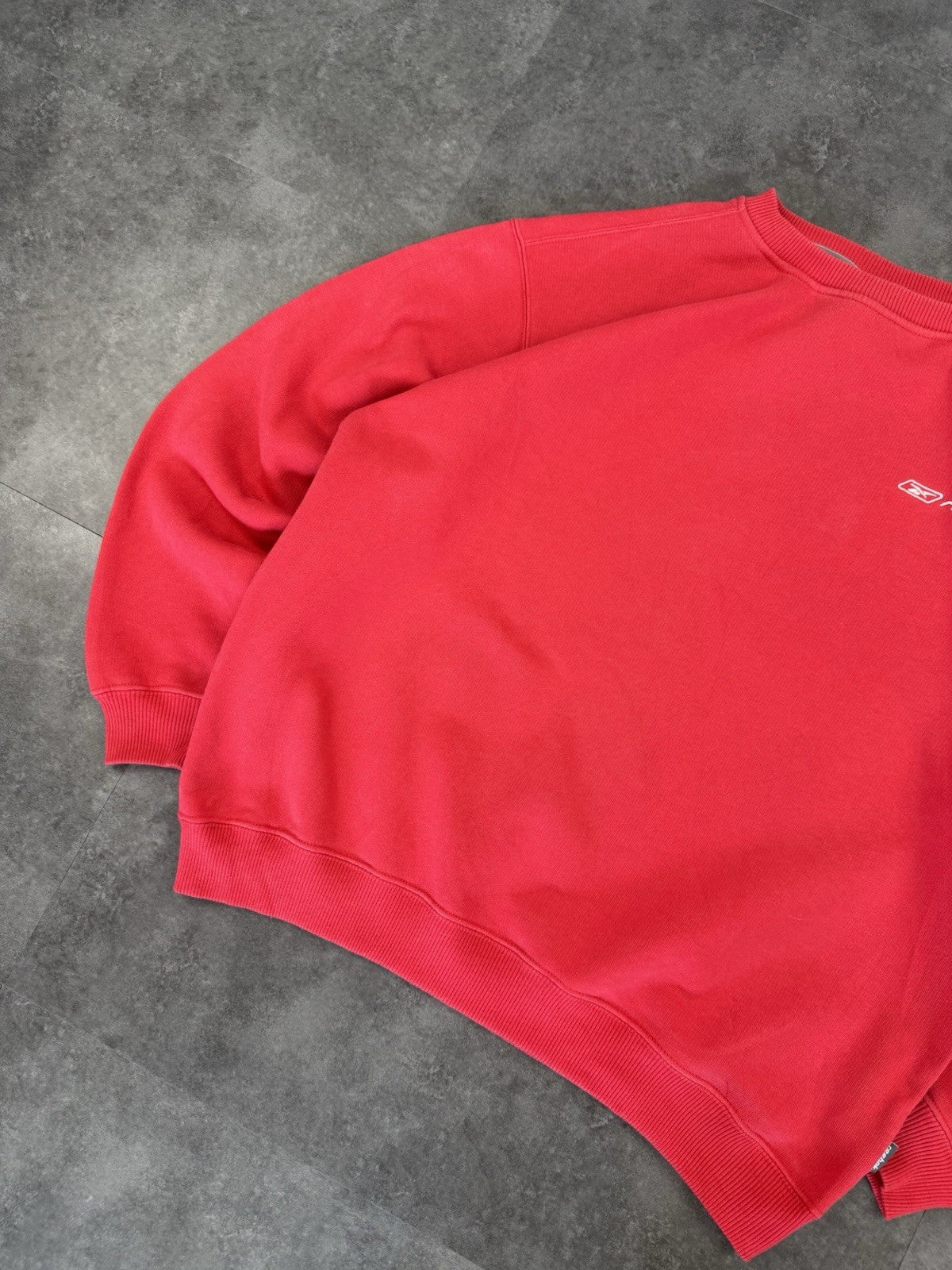 Reebok Vintage Sweatshirt 90s Y2k Embroidered Logo Red Men's Size S