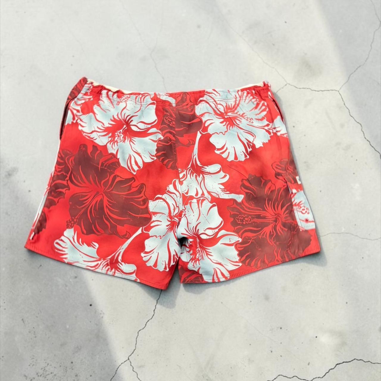 Quiksilver floral surfer vintage Y2K Surfwear beach swim board shorts