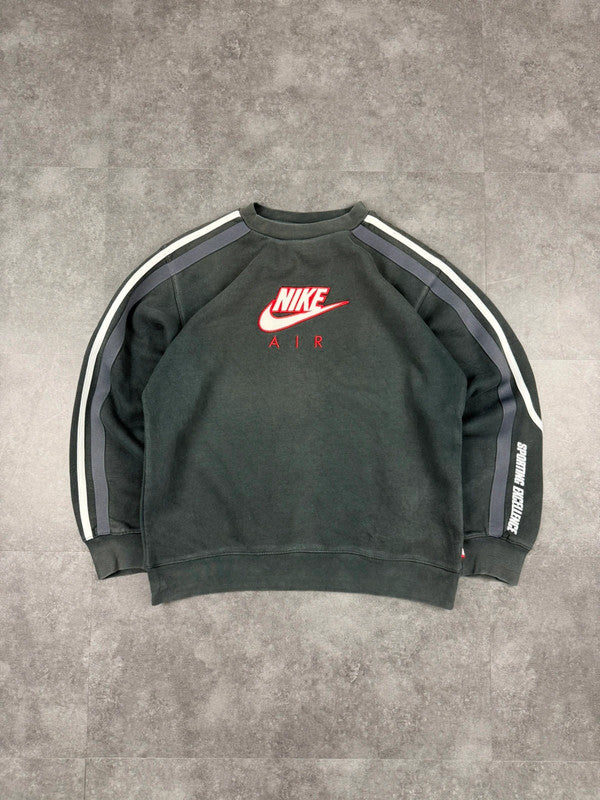 Nike Air Vintage 2000s Sweatshirt Spellout Y2k 90s Big logo Black