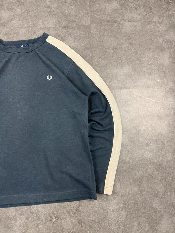 Fred Perry 2000s Embroidered knit Sweatshirt 90s y2k Size M