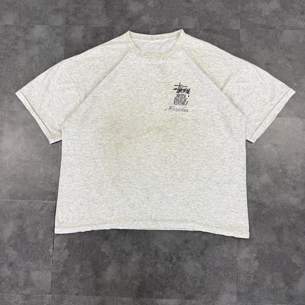 Stussy rare 90s Y2K Jamaica print graphic logo shirt