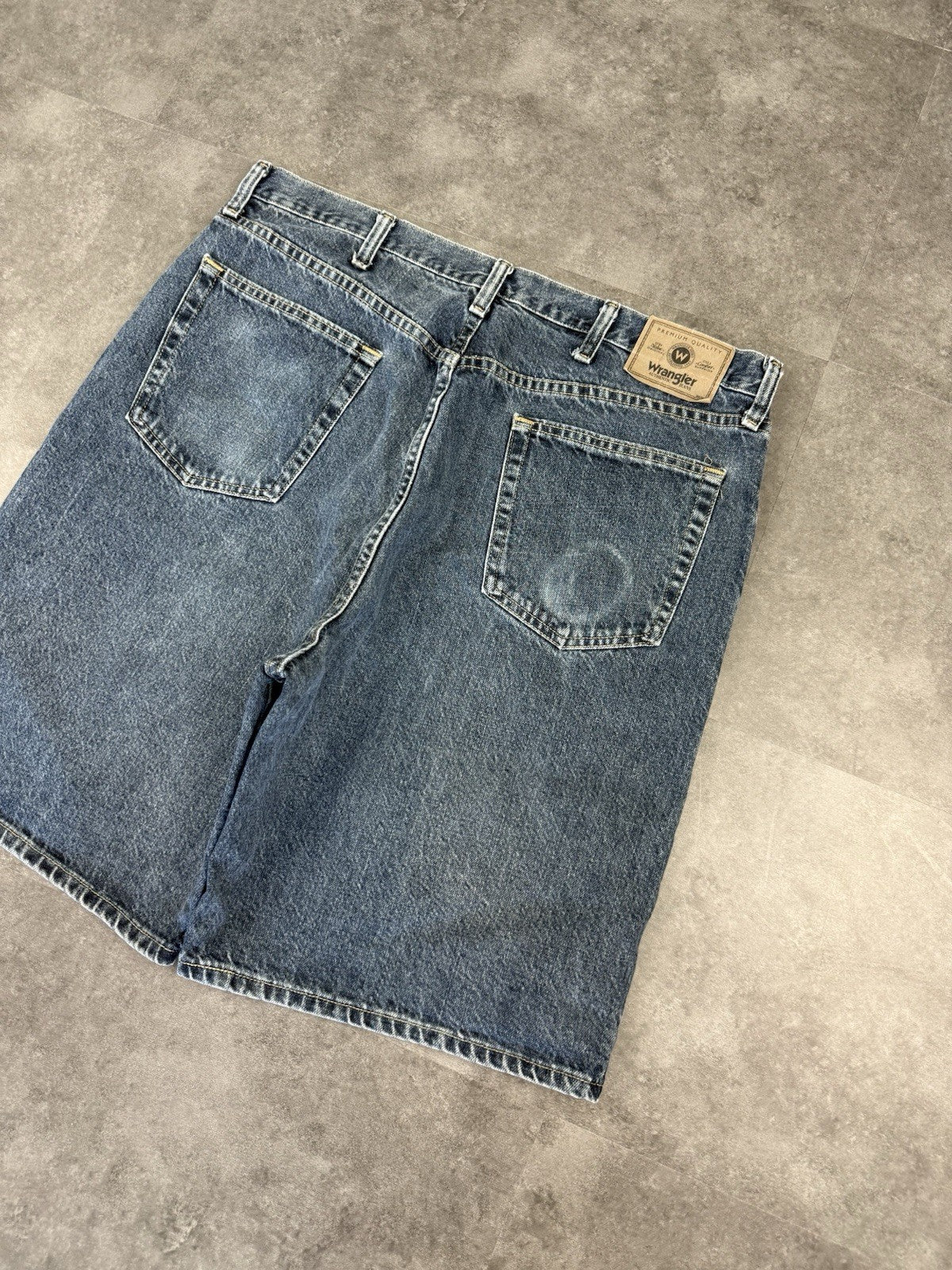 Wrangler Vintage Baggy Jorts 90s Y2K Denim Jeans Shorts Skater Workwear 38W