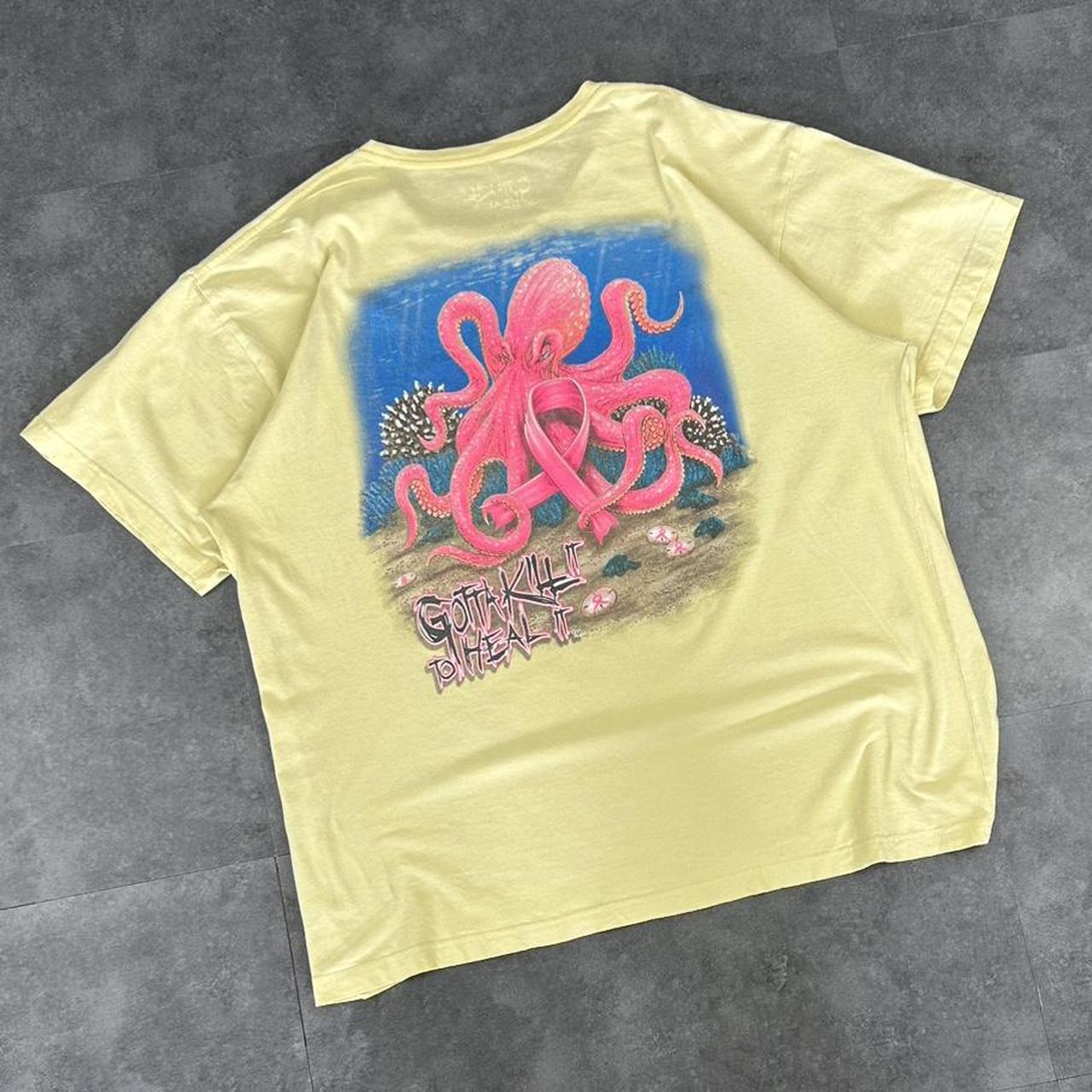 Gotta kill it to heal it T 2000s Y2K logo print Breast Cancer Awareness logo
