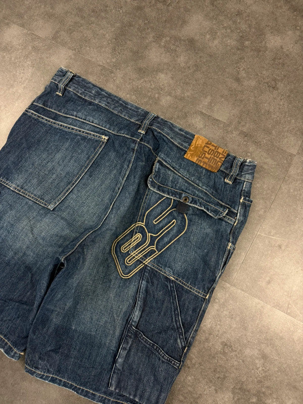 Engelbert Strauss ES 2000s Denim Workwear Carpenter Cargo Jorts Work Shorts