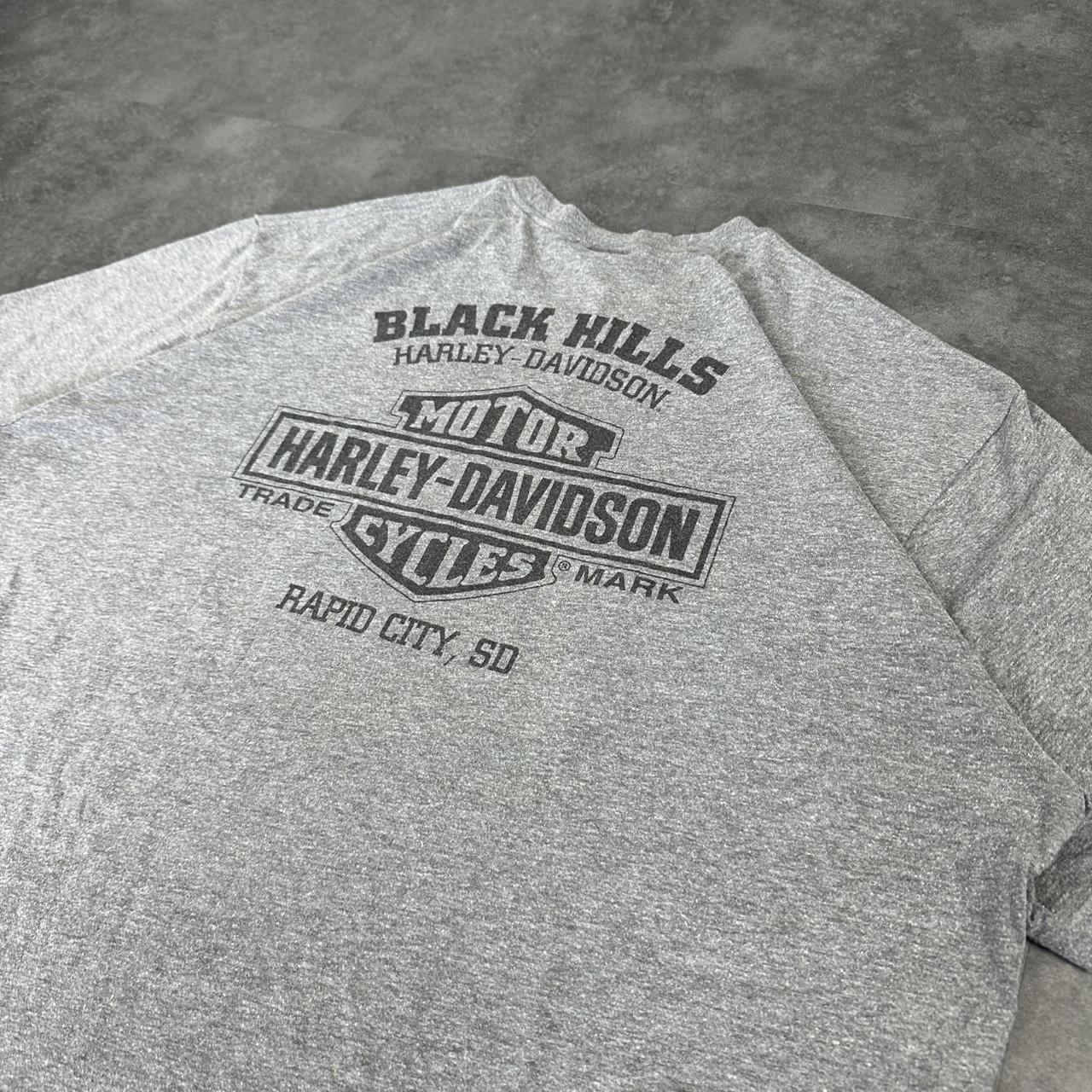 Harley Davidson 2000s biker motorcycle logo Spellout graphic T shirt
