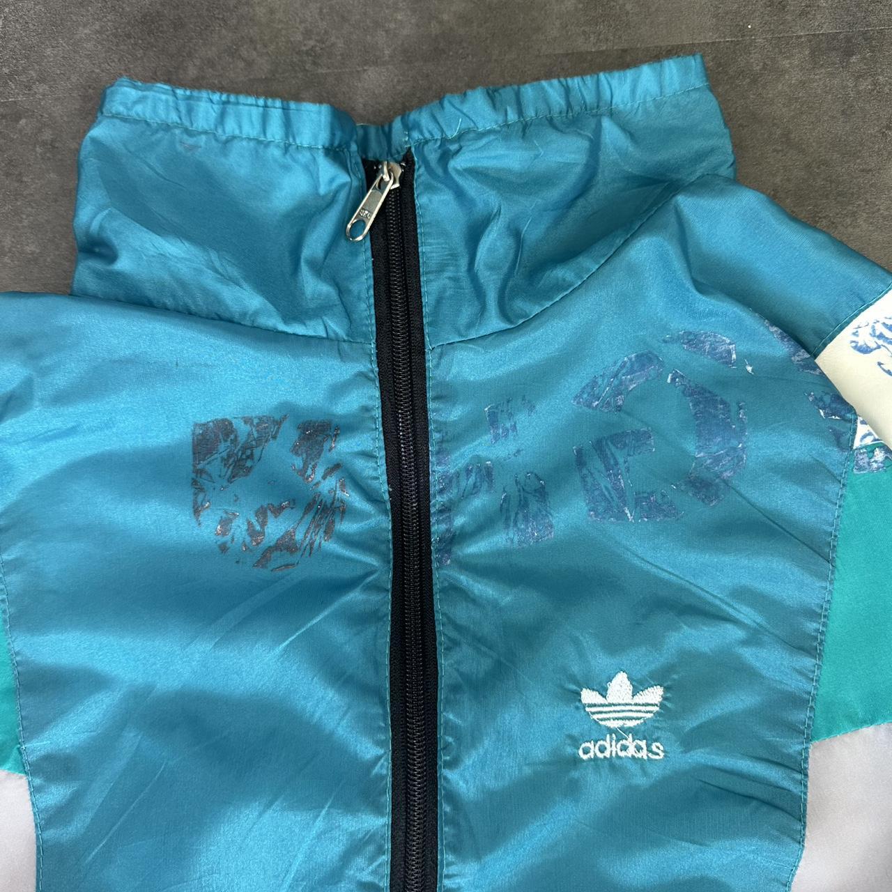 Adidas Vintage 90s button up waterproof cropped Jacket / windbreaker