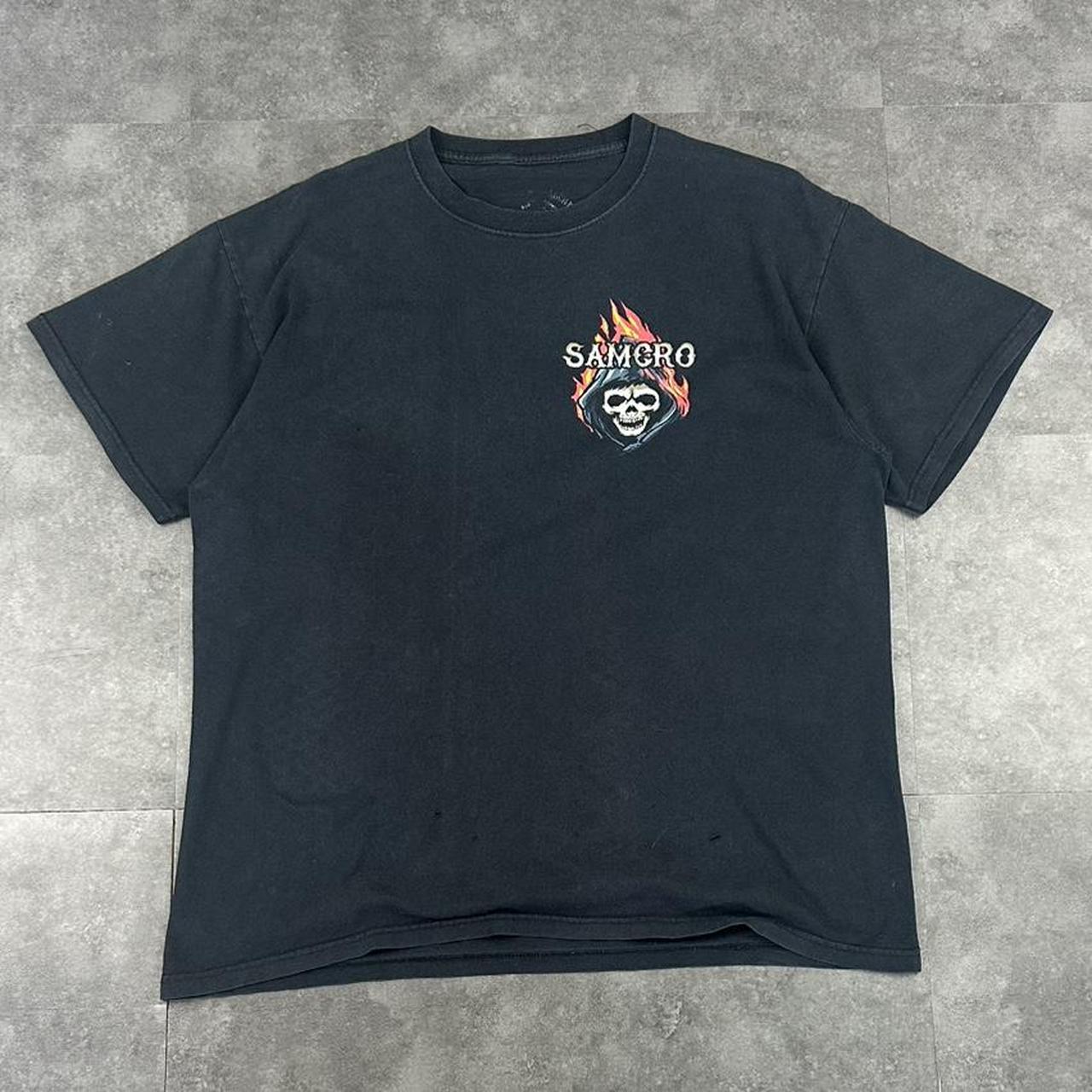Sons of Anarchy T 2000s Print Fear the Reaper Logo design graphic T shirt