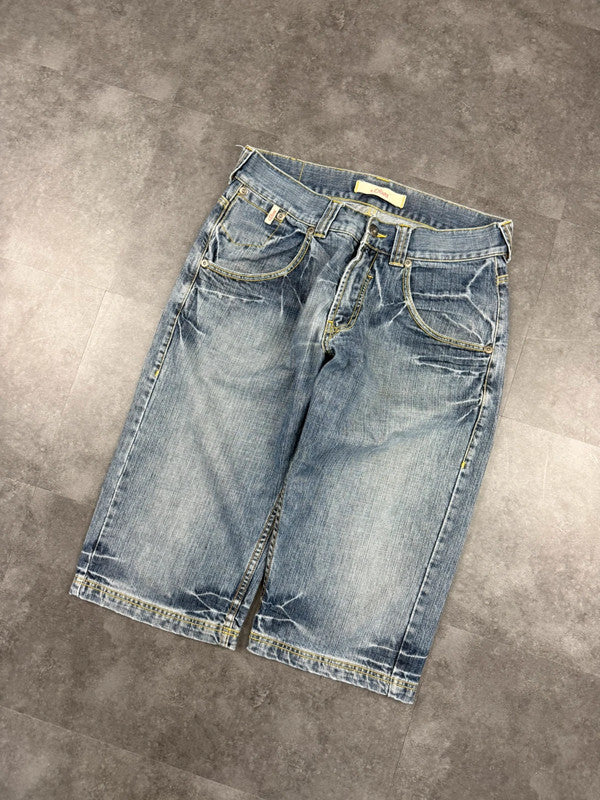 2000s HipHop Vintage Embroidered Denim Shorts Jorts y2k 90s