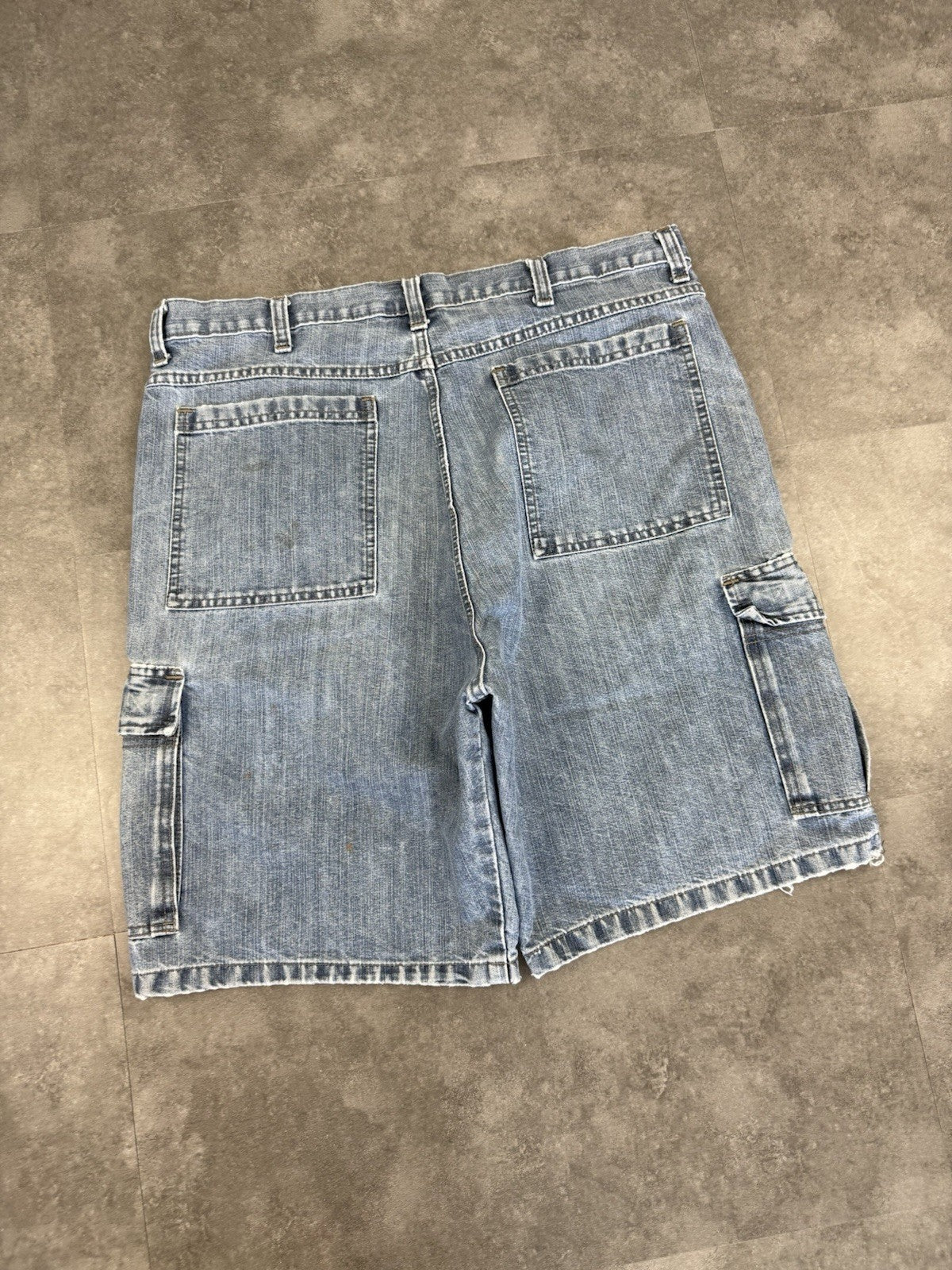 Wrangler Dungaree Vintage Baggy Carpenter 90s Y2K Denim Jorts Shorts Workwear 38