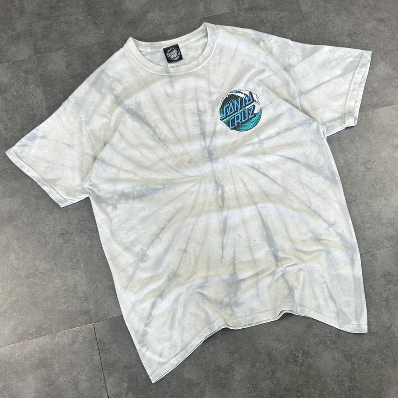 Santa Cruz T 2000s Print Logo Tie Dye design graphic T shirt