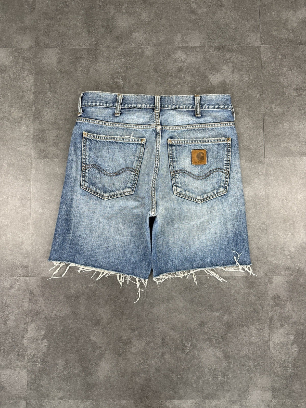 Carhartt Y2K Carpenter Jean Shorts Jorts Vintage Denim 30W Mens Workwear 90s