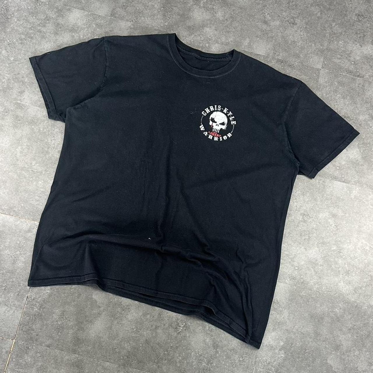 Chris Kyle T Y2K 90s print graphic Skull logo T shirt